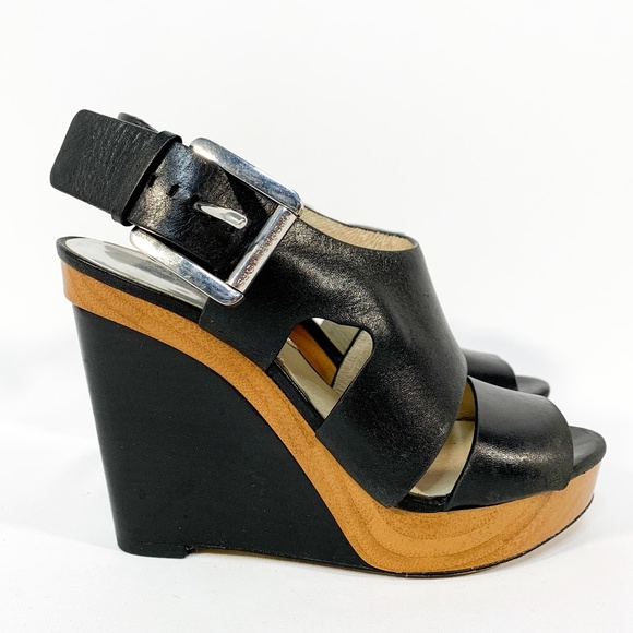 michael kors wedges black